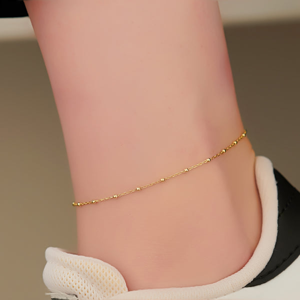 925 Sterling Silver Ankle Intermimtent Chain