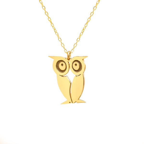 925 Sterling Silver Owl Necklace 505