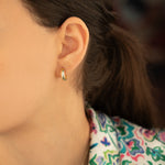 925 Sterling Silver Domed Kalin Hoop Earrings 14 Mm