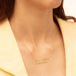 925 Sterling Silver Name With Heart Necklace