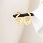 925 Sterling Silver Crystal Pave Ucu Sivri Uzay Yolu Earrings