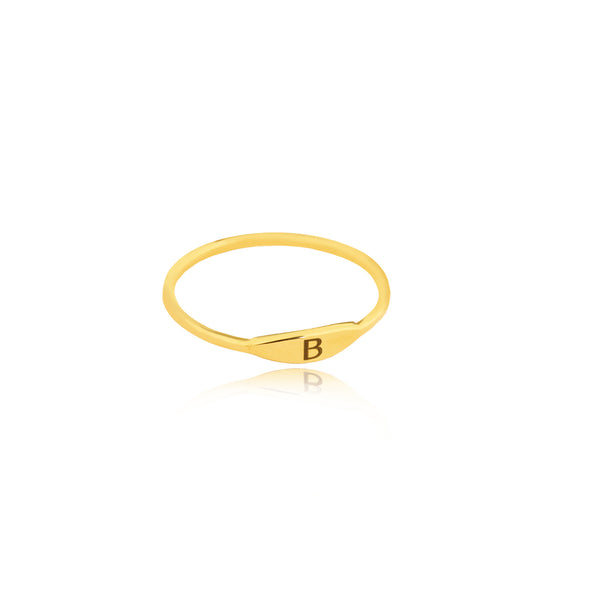 925 Sterling Silver Initial Ring Initial Ring