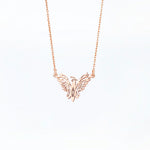 925 Sterling Silver Unique Phoenix And Initial Gold Necklace