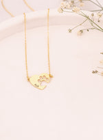 925 Sterling Silver Paw Heart Necklace