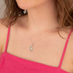 925 Sterling Silver Multi Color Enamel Rabbit Necklace