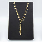 925 Sterling Silver Dangling Stars Necklace (Zi̇nci̇ri̇ Cs40088)