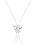 925 Sterling Silver Butterfly Origami Necklace