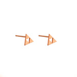 925 Sterling Silver Triangle Earrings