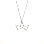 925 Sterling Silver Ship Necklace