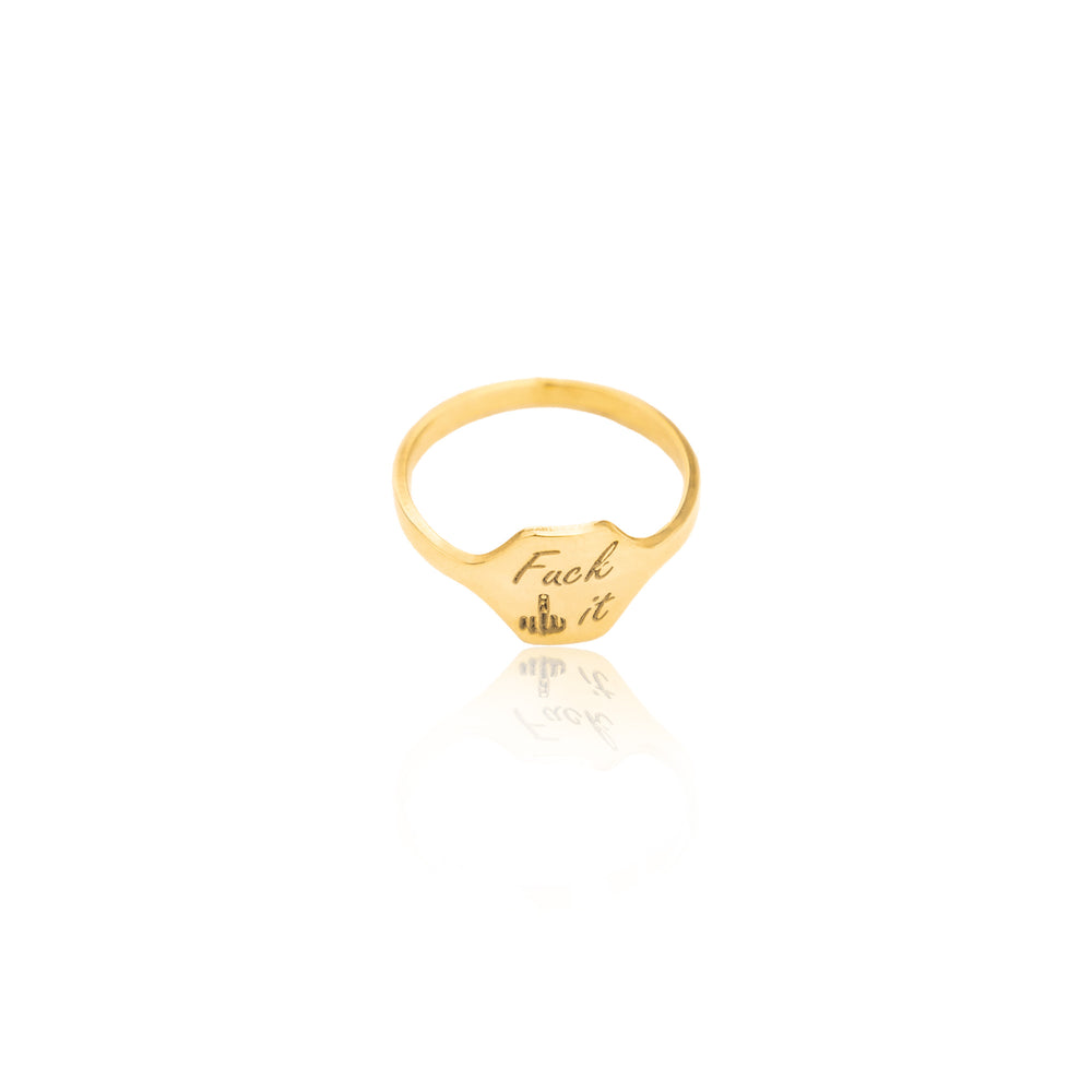 925 Sterling Silver Fuck It Ring