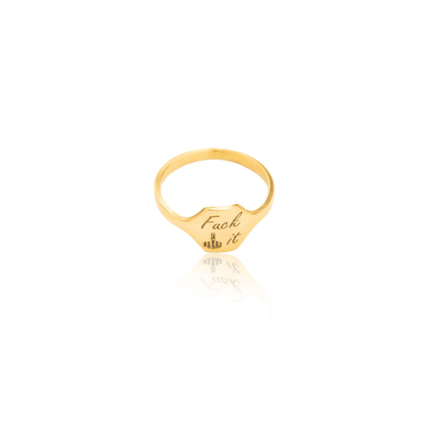 925 Sterling Silver Fuck It Ring