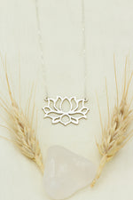 925 Sterling Silver Lotus Flower Necklace