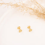 925 Sterling Silver Old English Initial Earringsa