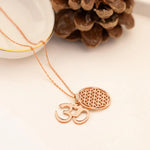925 Sterling Silver Gold Heart Chakra Necklace