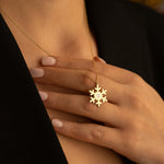 925 Sterling Silver Snowflake Necklace With Birthstones