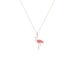 925 Sterling Silver Flamingo Pendant Necklace