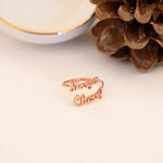 925 Sterling Silver İki Personalized Custom Name Ring