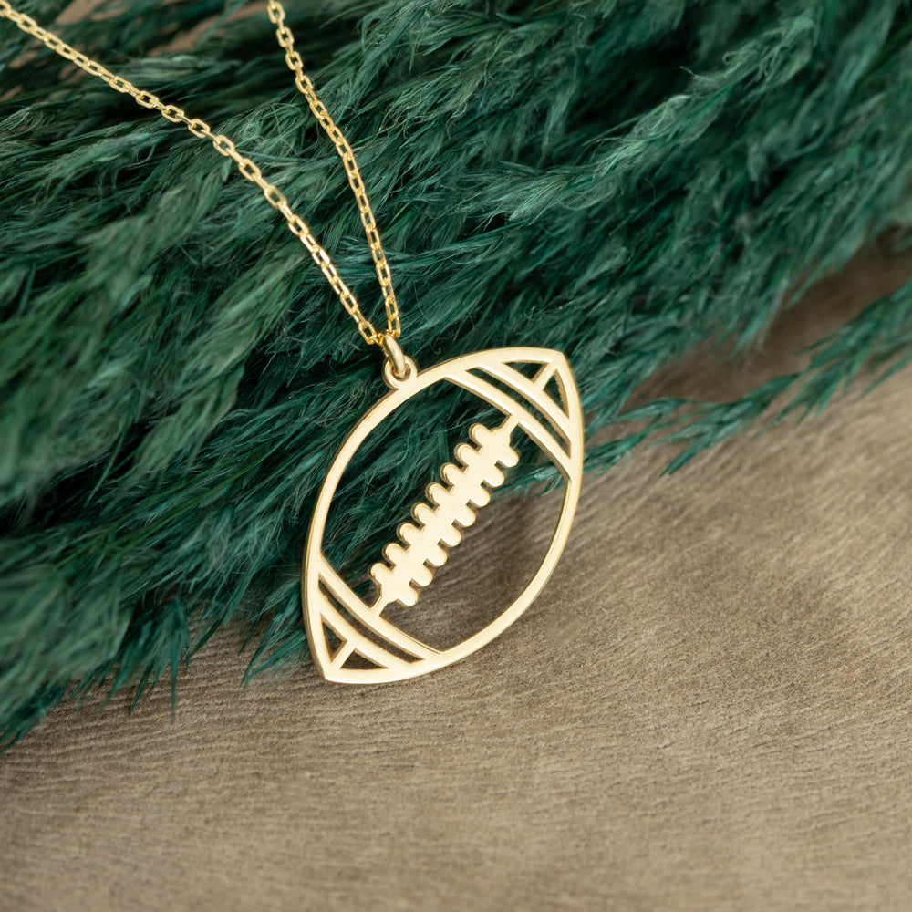 925 Sterling Silver American Football Necklace
