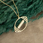 925 Sterling Silver American Football Necklace