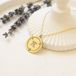 925 Sterling Silver Greek Initial Necklace