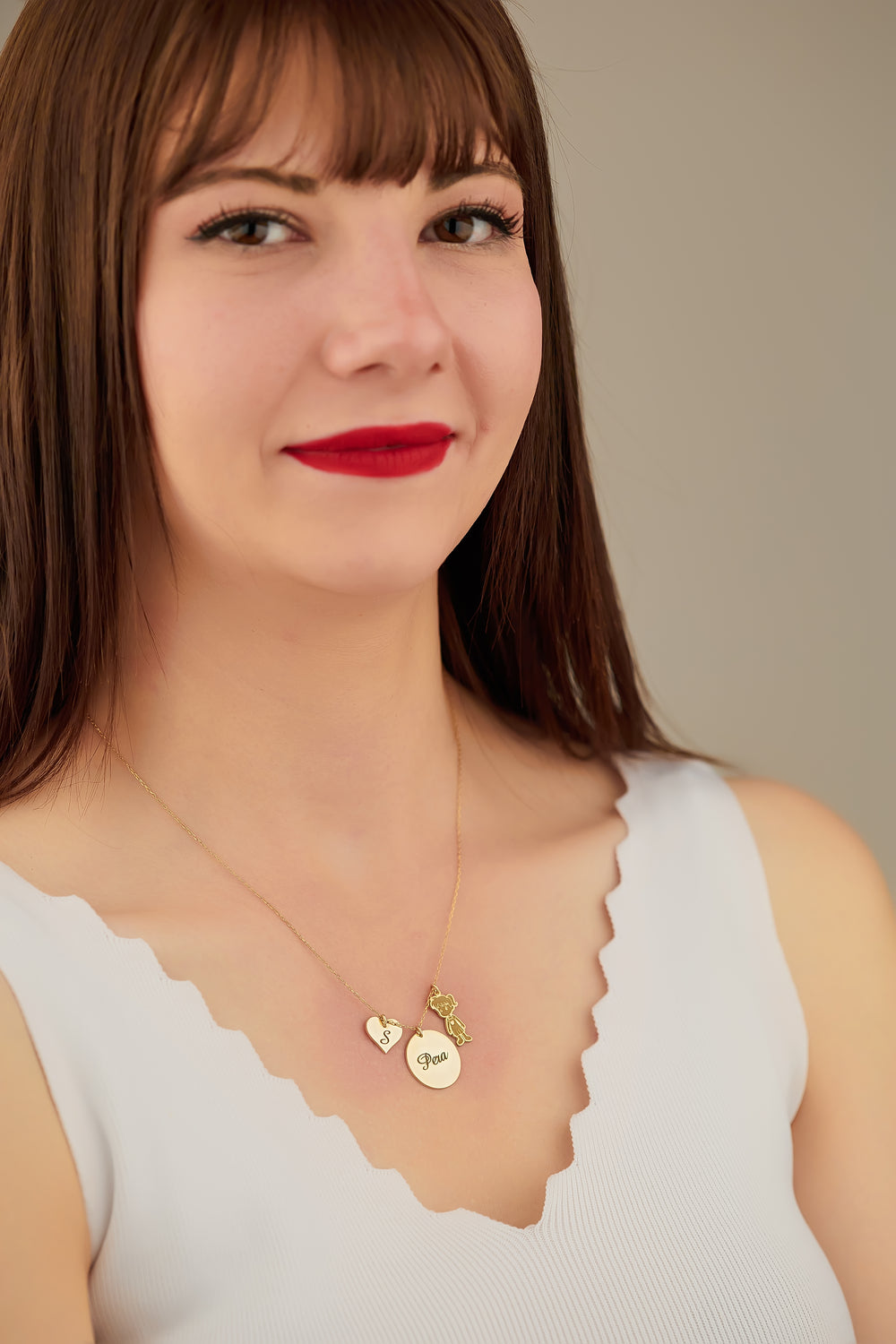 925 Sterling Silver Daughter Initial And Name Necklace