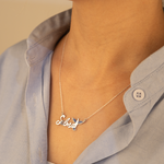 925 Sterling Silver Enamel Hand-Painted Anka Kuşu İsim Necklace