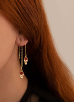 925 Sterling Silver Enamel Skull Earrings
