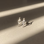 925 Sterling Silver Chandrila Star Line Stud Earrings
