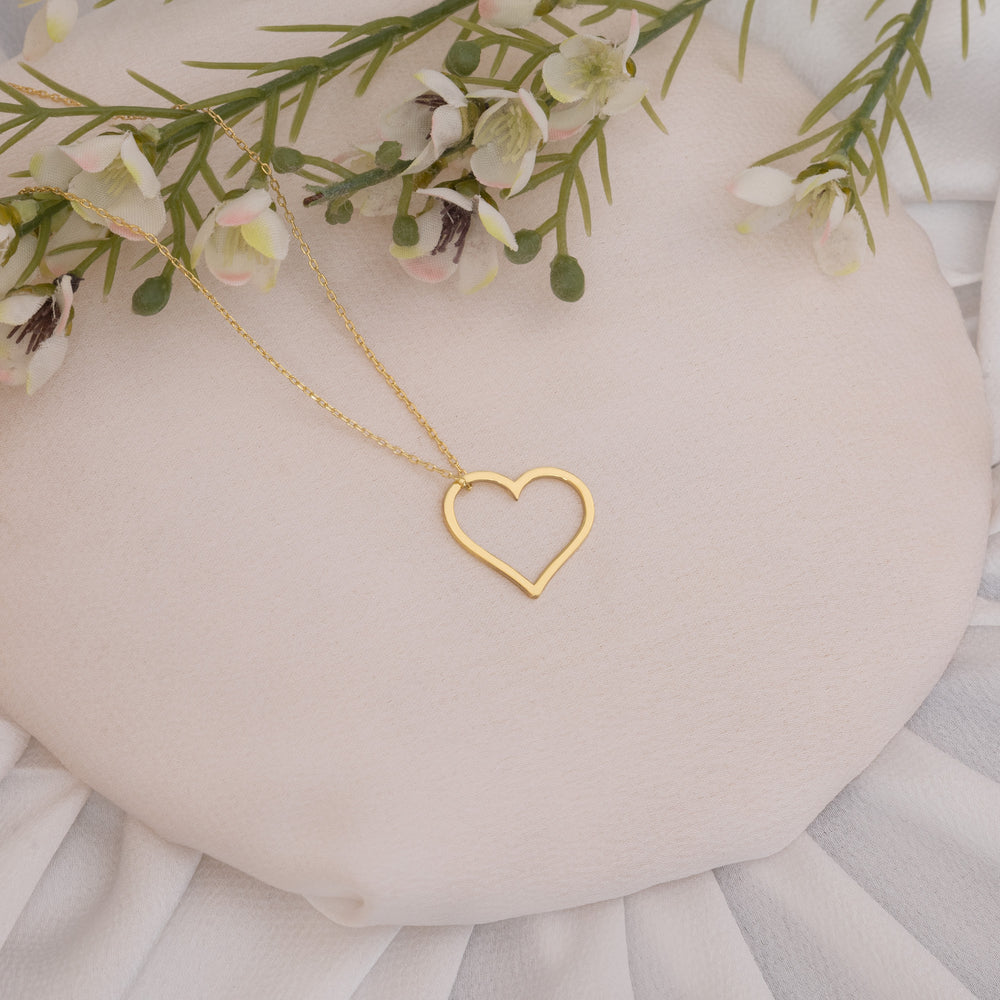 925 Sterling Silver İçi Boş Heart