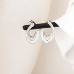 925 Sterling Silver Crystal Pave Ucu Sivri Uzay Yolu Earrings