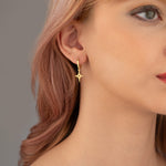 925 Sterling Silver Pole Star Earrings