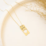 925 Sterling Silver Double Bar Heart Necklace