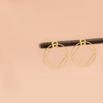 925 Sterling Silver Square Round Hoop Earrings