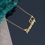 925 Sterling Silver Name With Heart Necklace