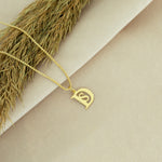 925 Sterling Silver Double Initial Necklace (Zi̇nci̇ri̇ Cs40005)