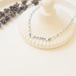 925 Sterling Silver Tag Necklace With Paperclip Chain