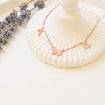 925 Sterling Silver Initial Letter Necklace With Butterfly
