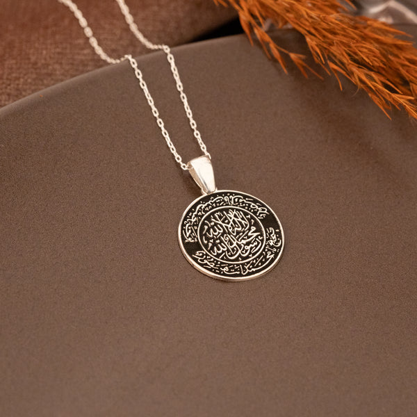 925 Sterling Silver Tevhid Dualı Necklace