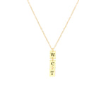 925 Sterling Silver Mini Initial Tag Necklace