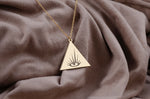 925 Sterling Silver Triangle Evil Eye Necklace