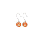 925 Sterling Silver Enamel Pumpkin Earrings,