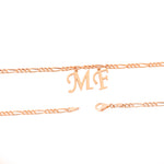 925 Sterling Silver Two Initial Laser Bracelet