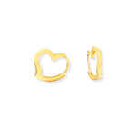 925 Sterling Silver Heart Earrings 18 Mm