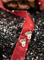 925 Sterling Silver Reindeer Stud Earrings