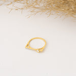 925 Sterling Silver Solitaire Crystal Pave Bar Ring Square