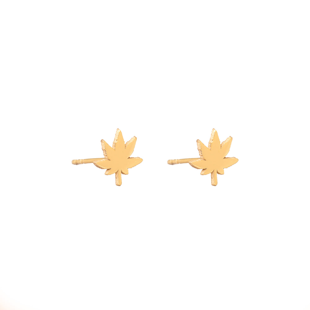 925 Sterling Silver Minimalist Boho Leaf Studs