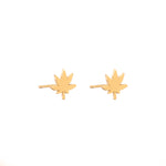 925 Sterling Silver Minimalist Boho Leaf Studs