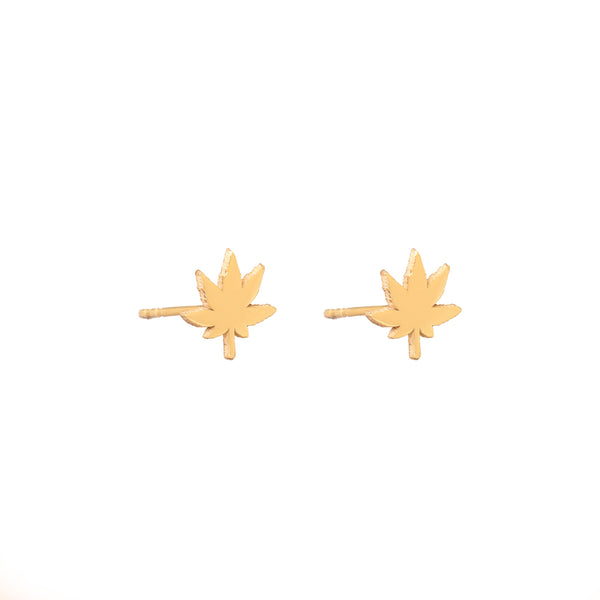 925 Sterling Silver Minimalist Boho Leaf Studs