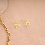 925 Sterling Silver Tiny Star Of David Earrings