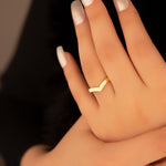 925 Sterling Silver Chevron Ring